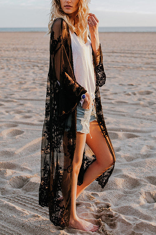 Vest With the Best Lace Embroidery Duster