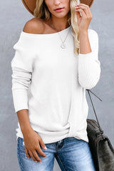 Cozy Attitude Cross-Front Knit Top