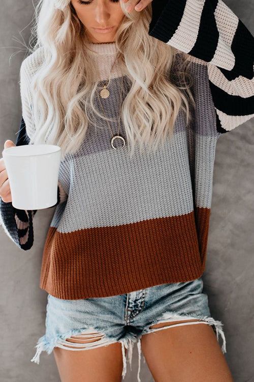 Good Vibes Multi Striped Knit Sweater