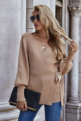 Dressed To Chill Long Sleeve Wrap Sweater