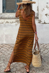 Effortless Style Striped Tank Maxi Dress