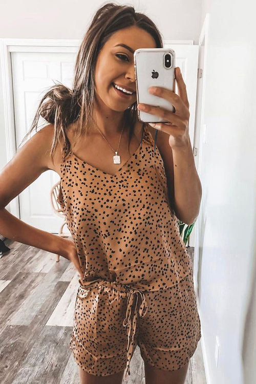Cozy as Can Be Dotted Cami Suit