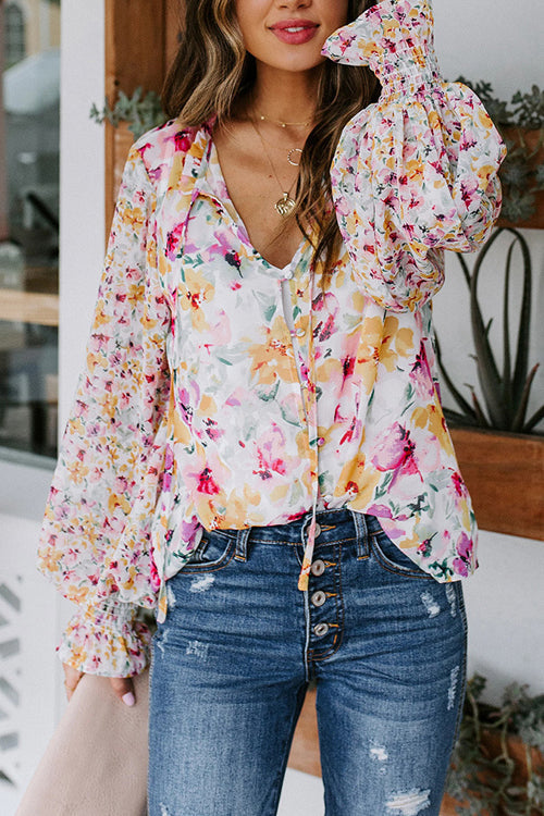 Desert Days Sheer Floral Print Top