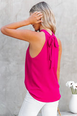 On Your List Sleeveless Bowknot Halter-Neck Top