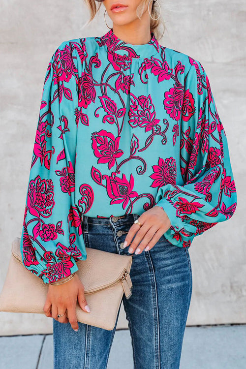 You're Gorgeous Floral Print Long Sleeve Top