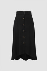 Asymmetrical Flowy Midi Skirt