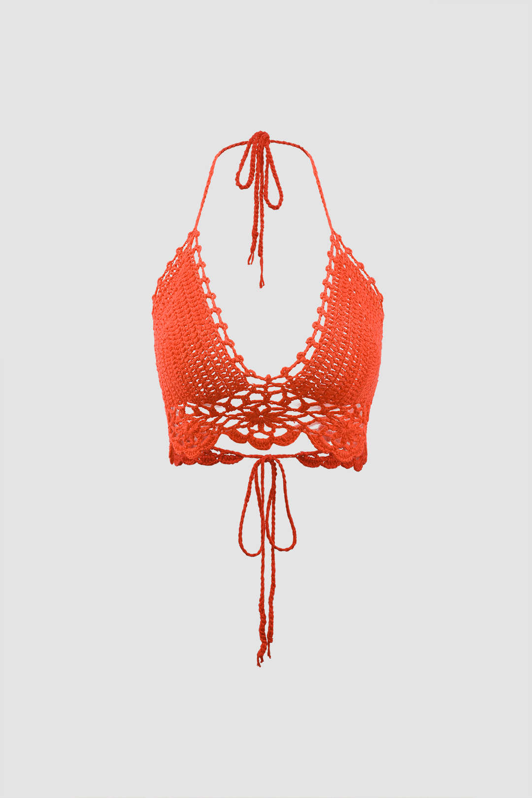 Crochet Knit Halter Cami And Fringe Cover Up Skirt Set