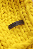 Color Block Chunky Knit Cardigan