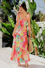 Bloom With A View Print Sleeveless Maxi Dress
