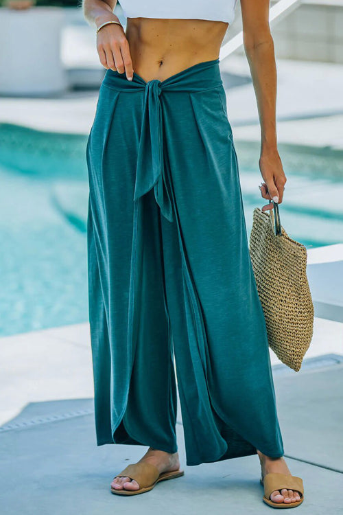 All Vibes Right Cotton Wide-Leg Pants