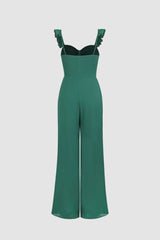 Frilled Cutout Front Jumpsuit