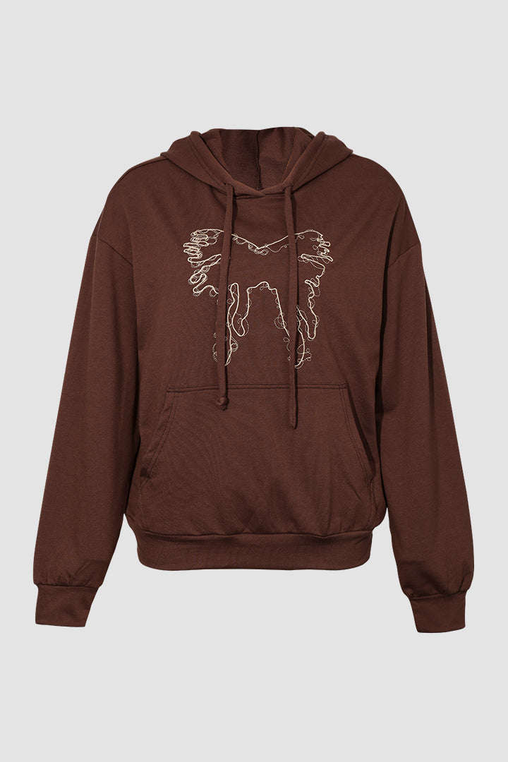 Brown Butterfly Hoodie