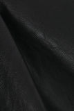 Faux Leather Elastic Waistband Pants