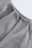 Asymmetric Shoulder Midi Dress