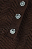 Collared Button Up Long Sleeve Knit Top