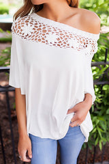 Hollow-out Casual Blouse
