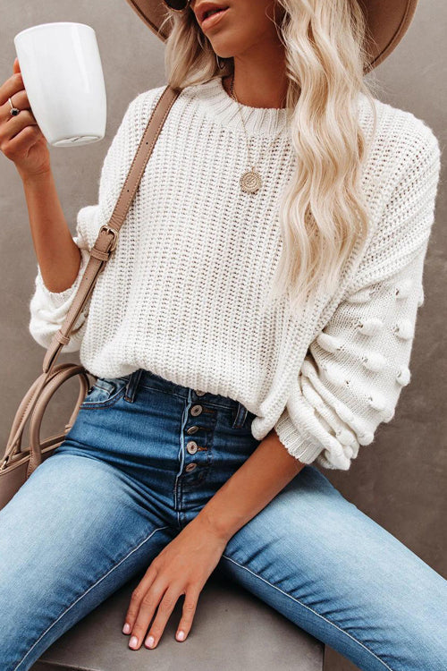 Cozy Cutie Mock Neck Knit Sweater