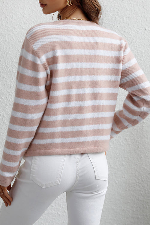 Fall For You Striped Knit Cardigan