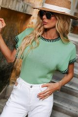 Always Sunny Tiered Sleeve Knit Top