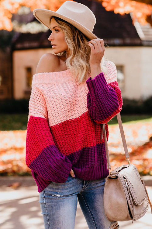 Warm You Up Striped Knit Sweater
