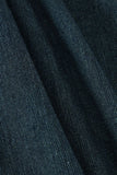 Distressed Slit Denim Skirt