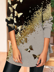 Plus size Butterfly Printed Shirts & Tops