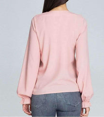 Petals collar Long sleeve Loose Blouses