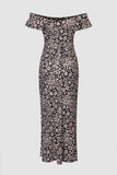 Floral Print Tie Back Midi Dress