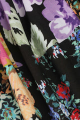 Floral Print Ruffle Mini Shirt Dress