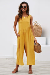 Always Thriving V-back Casual Tank Jumpsuit
