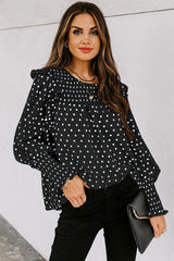 Keeping It Cute Dot Print Long Sleeve Top