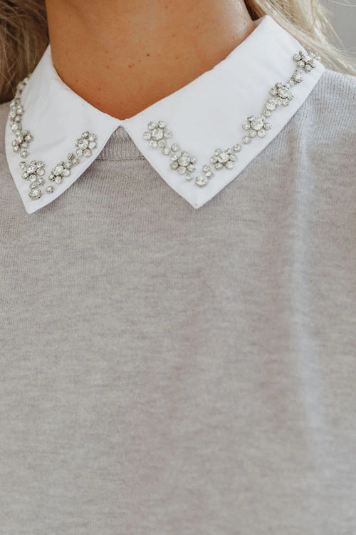 Eyes On Me Collared Knit Top