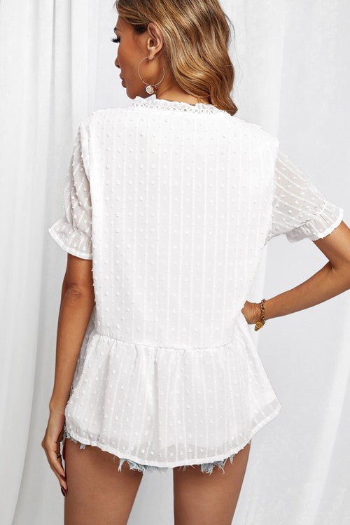 Take On The Trend Lace Swiss Dot Top