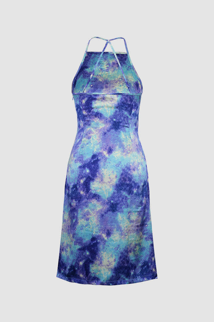 Deep In Outer Space Printed Dress