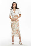 Asymmetric Short Sleeve Crop Shirt