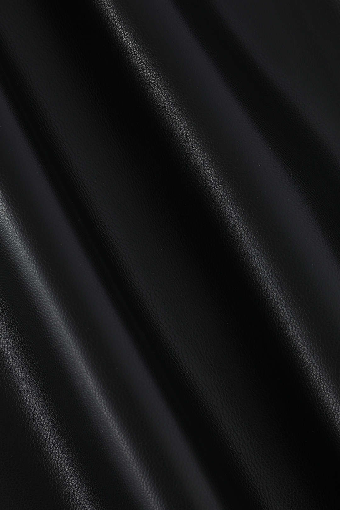 Faux Leather Twist Slit Midi Skirt