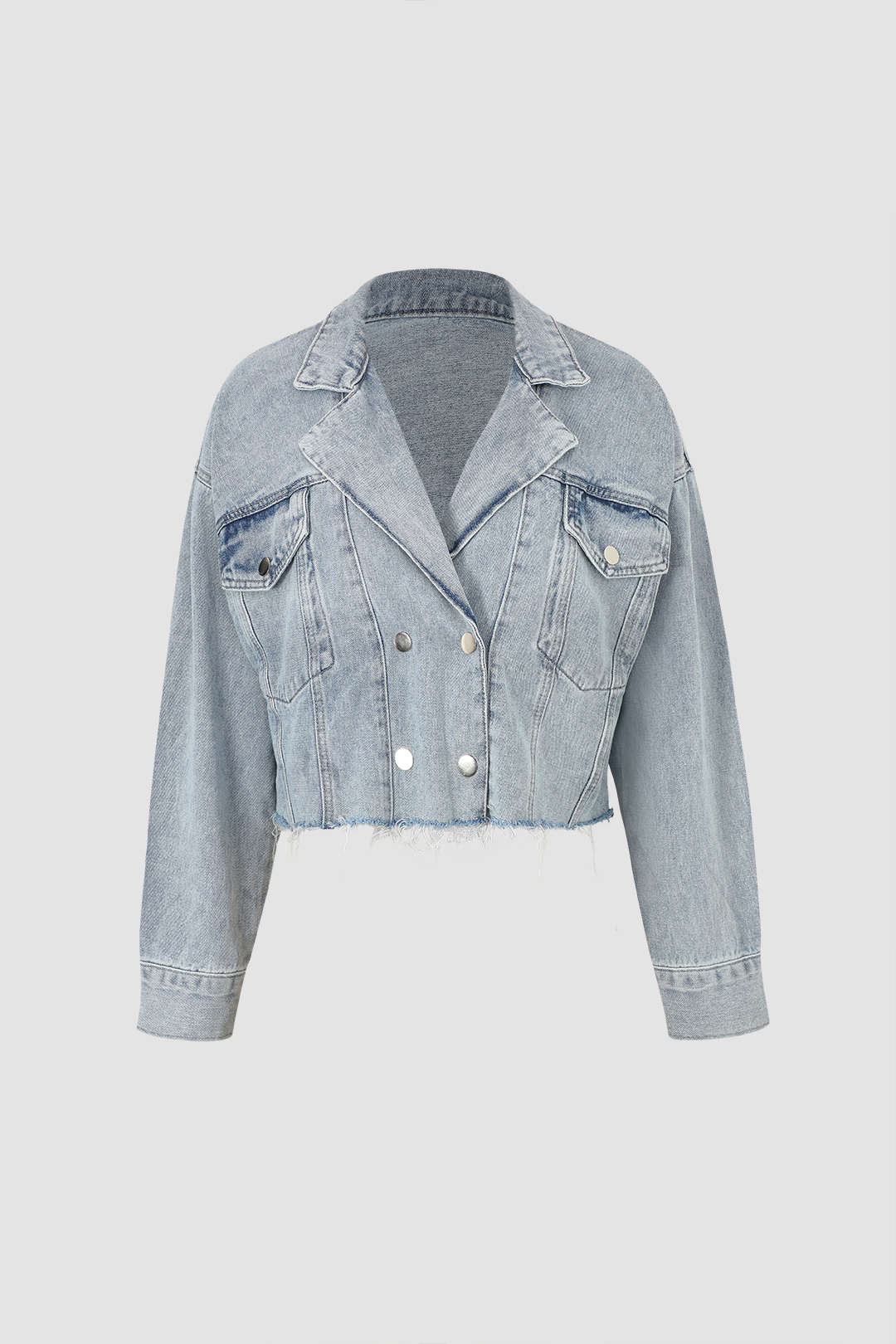 Frayed Hem Denim Jacket