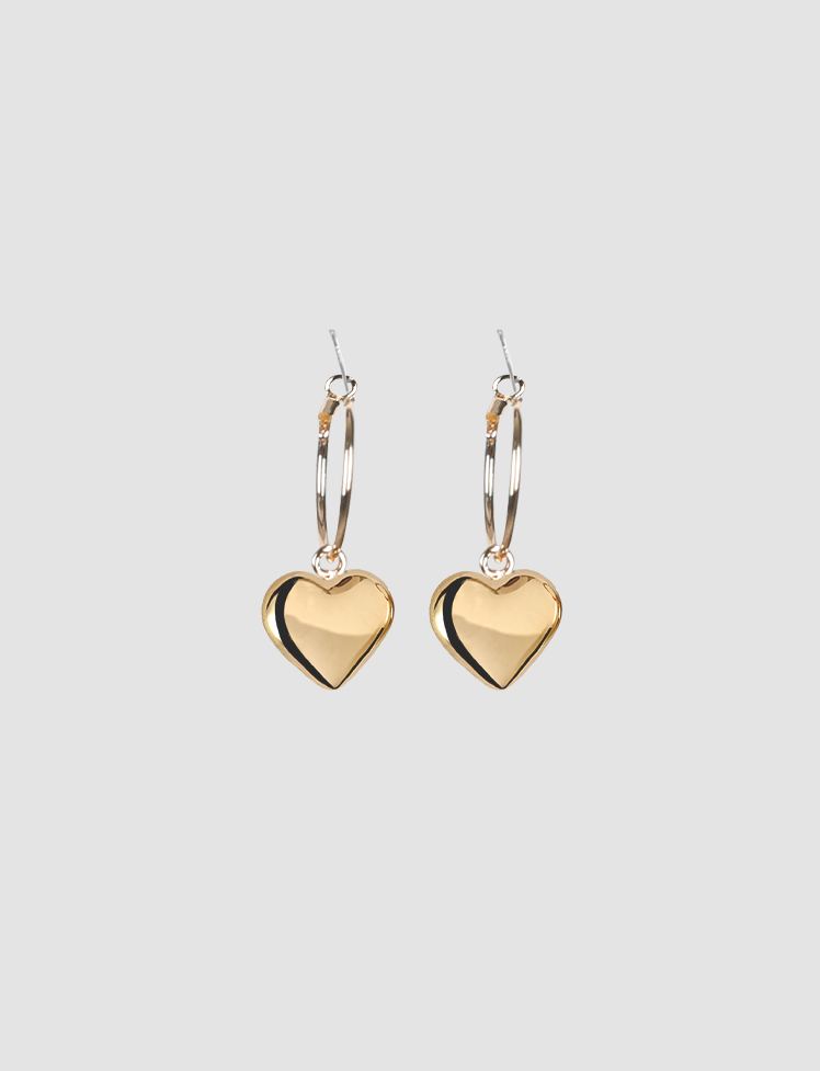 Silver Romantic Three-dimensional Metal Love Earrings