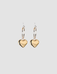 Silver Romantic Three-dimensional Metal Love Earrings