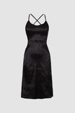 Dobby Satin Midi Dress
