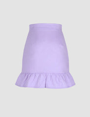 Ruffle Pleated Mini Skirt