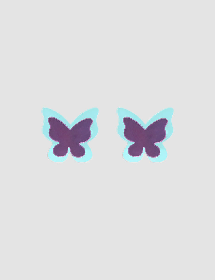 Purple Cute Butterfly Earrings