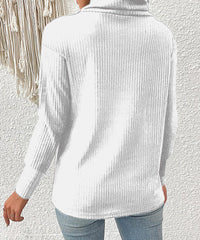 Plain Fashion High Neck Sweaters