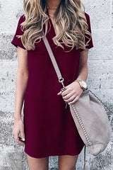 Come Alive Short Sleeve Shift Mini Dress