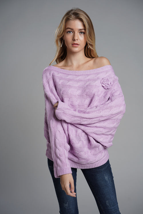 Ticket to Cozy Rose Knit Sweater