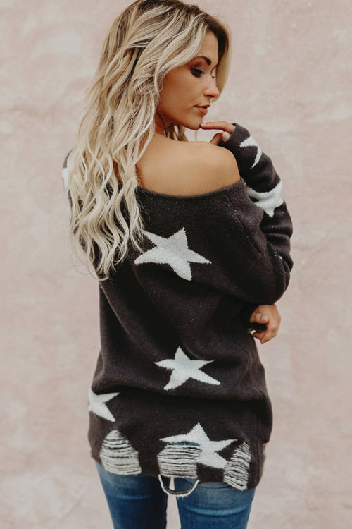 Wind Whisper Star Casual Knit Sweater