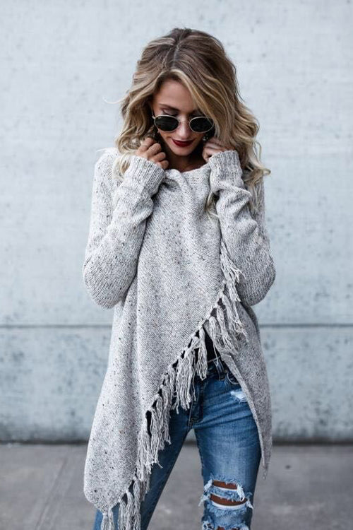 Cozy Up Tassel  Sweater Coat
