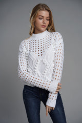 Do What You Love Hollow-out Cute Sweater