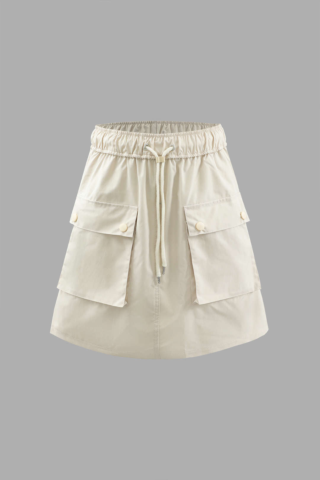 Drawstring Cargo Pocket Mini Skirt