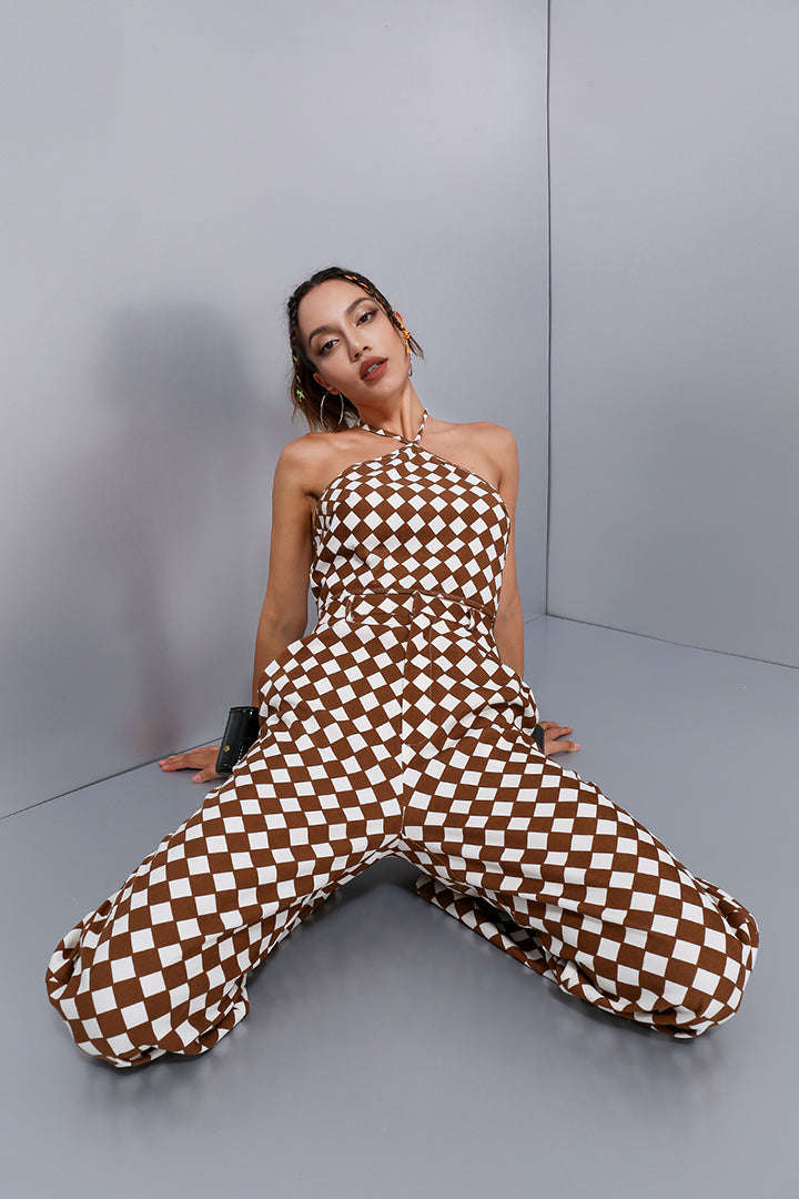 Embrace The Checker Chessboard Print Croptop